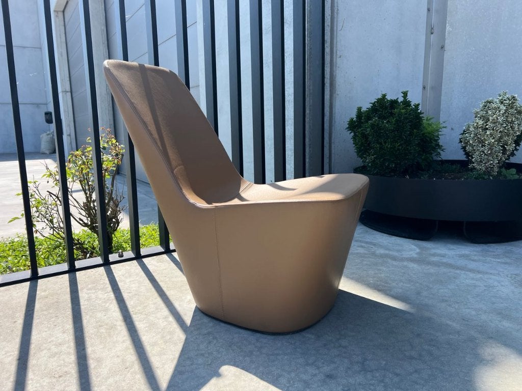 Vitra monopod lederen fauteuil, Ophalen of Verzenden, Zo goed als nieuw, Leer, Design