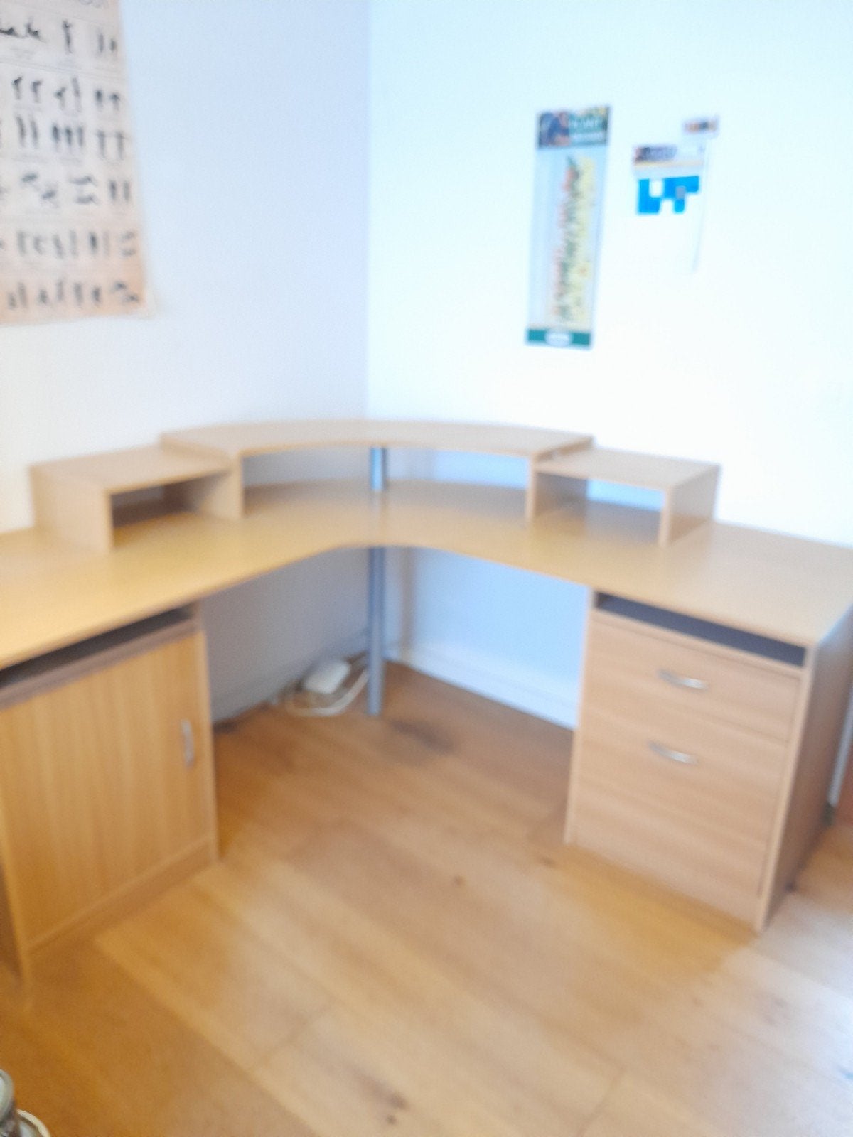licht beuken bureaumeubel, Maison & Meubles, 160 cm, Utilisé, Démontable, 60 cm