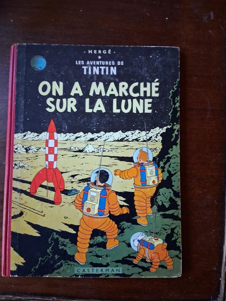 Tintin "ON A MARCHÉ SUR LA LUNE 1962, Une BD, Enlèvement, Utilisé, Hergé