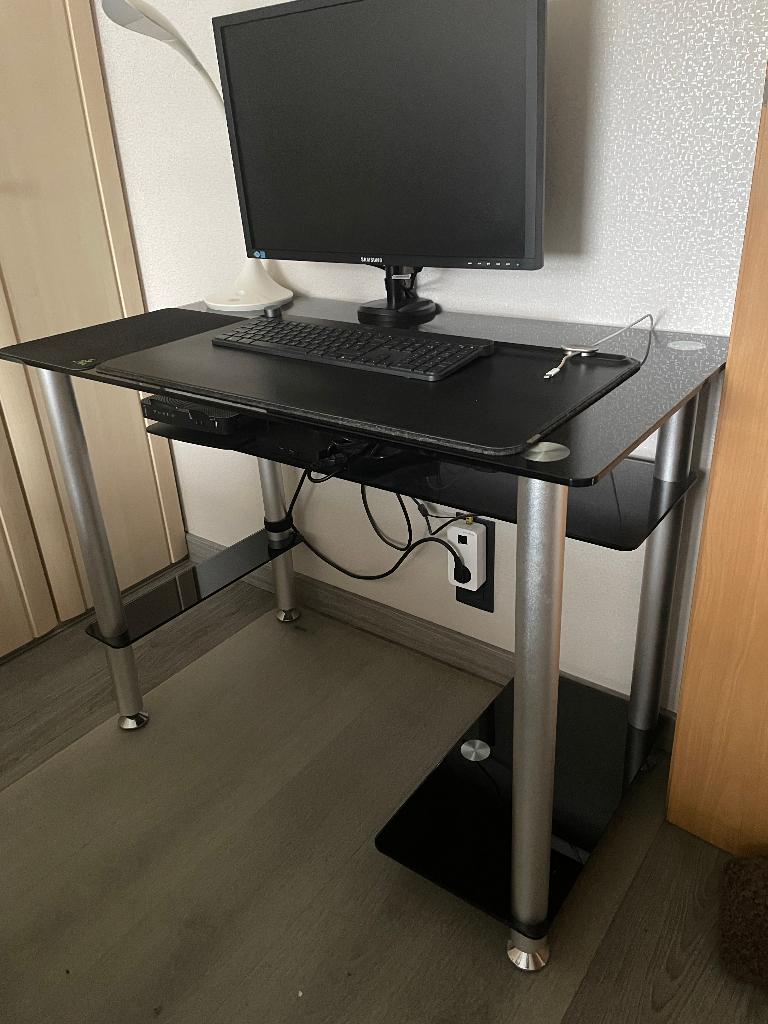 moderne bureau met glas, Huis en Inrichting, Bureaus, Ophalen, Glas
