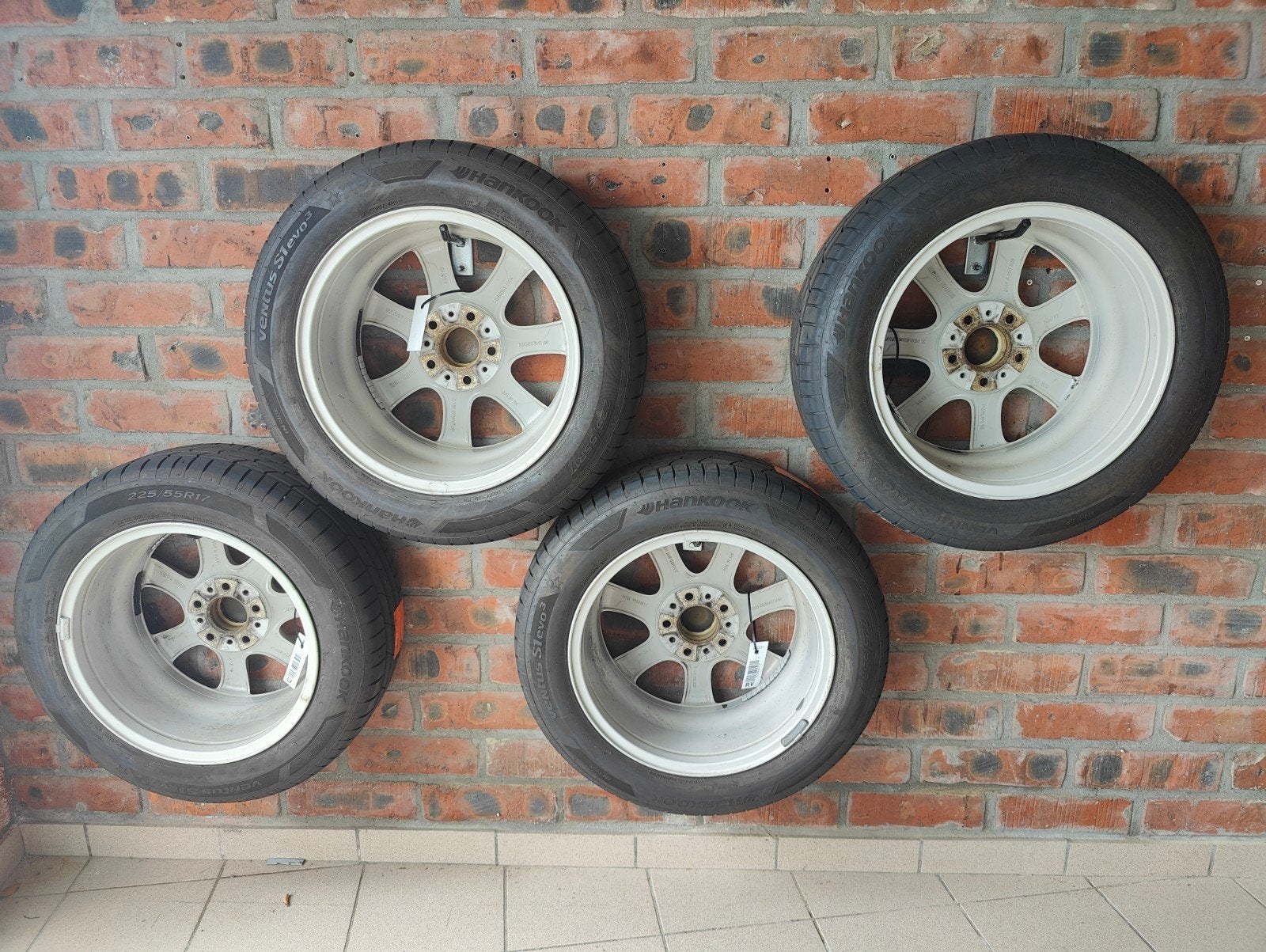 Set wielen 17' alu velg BMW met zomerbanden Hankook, Auto-onderdelen, Banden en Velgen, Ophalen, Zomerbanden, Band(en)