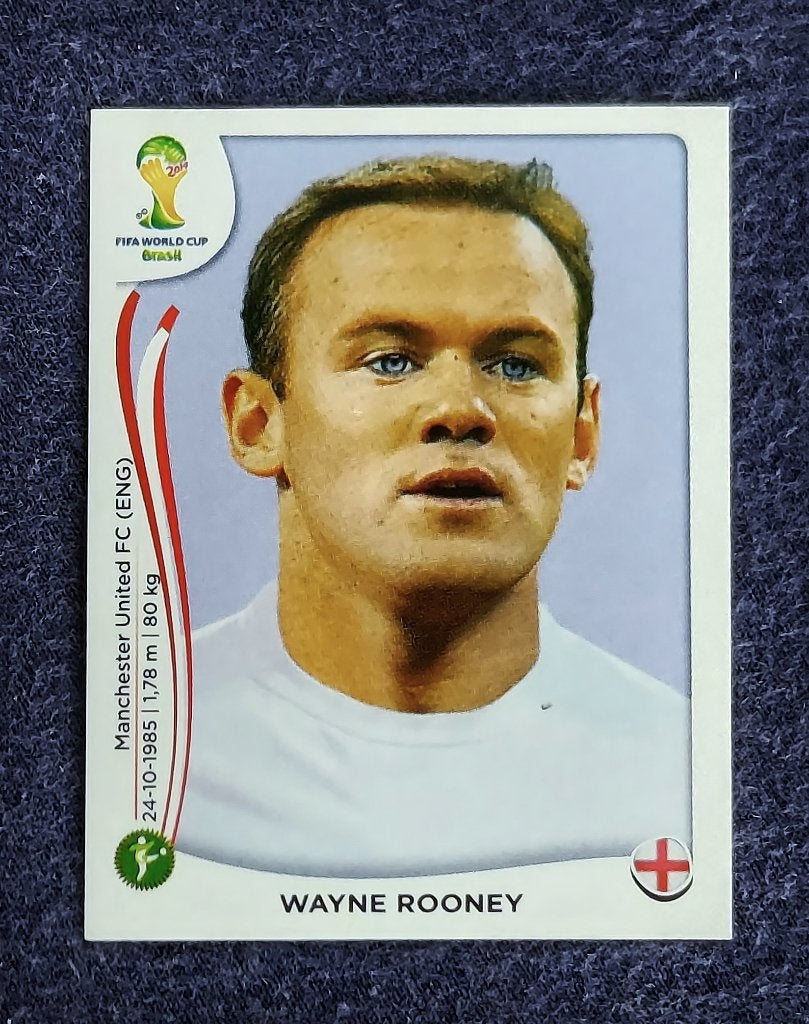 Panini sticker card voetbal ' WK 2014 - Wayne Rooney ', Collections, Articles de Sport & Football, Neuf, Affiche, Image ou Autocollant