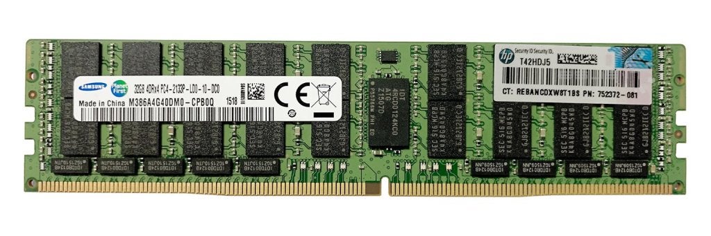32GB 4DRx4 PC4-2133P DDR4-2133 Load-Reduced ECC, Samsung /