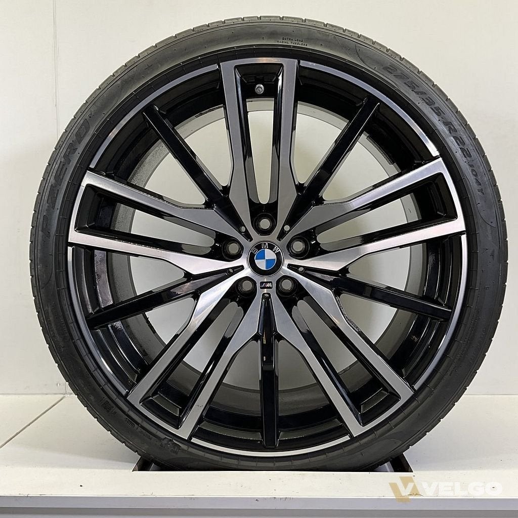BMW X5 G05 X6 G06 BREEDSET VELGEN + ZOMERBANDEN 22 INCH ORIG, Auto-onderdelen, Gebruikt, -, 275 mm, -