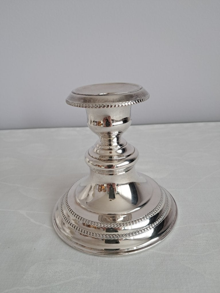 verzilverde kandelaar van Britse makelij, Ophalen of Verzenden, Zilver