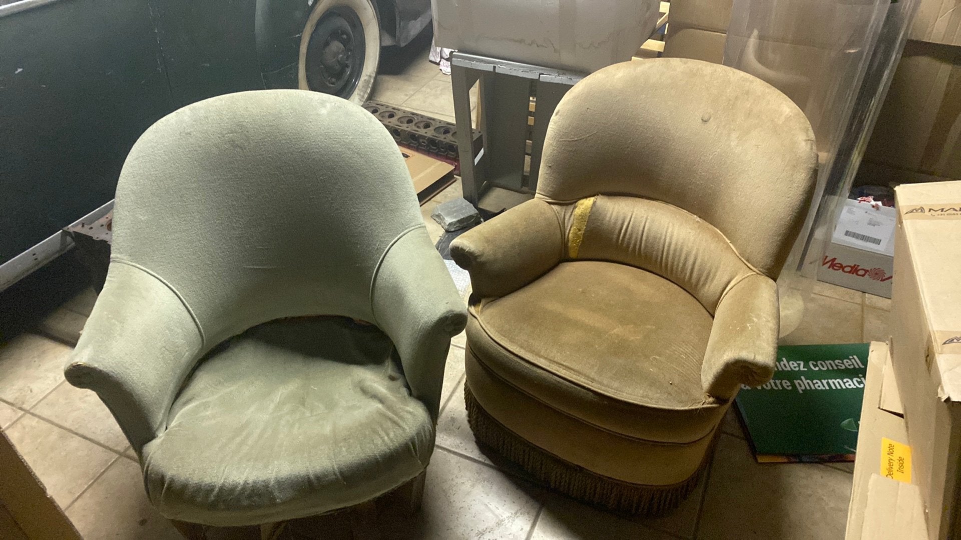 Crapaud, petit fauteuil, Enlèvement, Utilisé, Crapaud