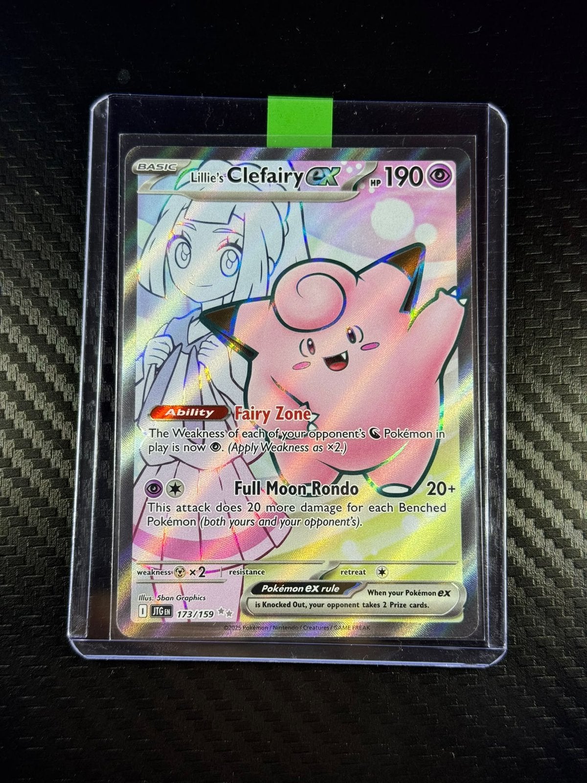 Lillie’s Clefairy ex | Ultra Rare | Holo | 2025 | #173/159, Envoi, Comme neuf, Cartes en vrac
