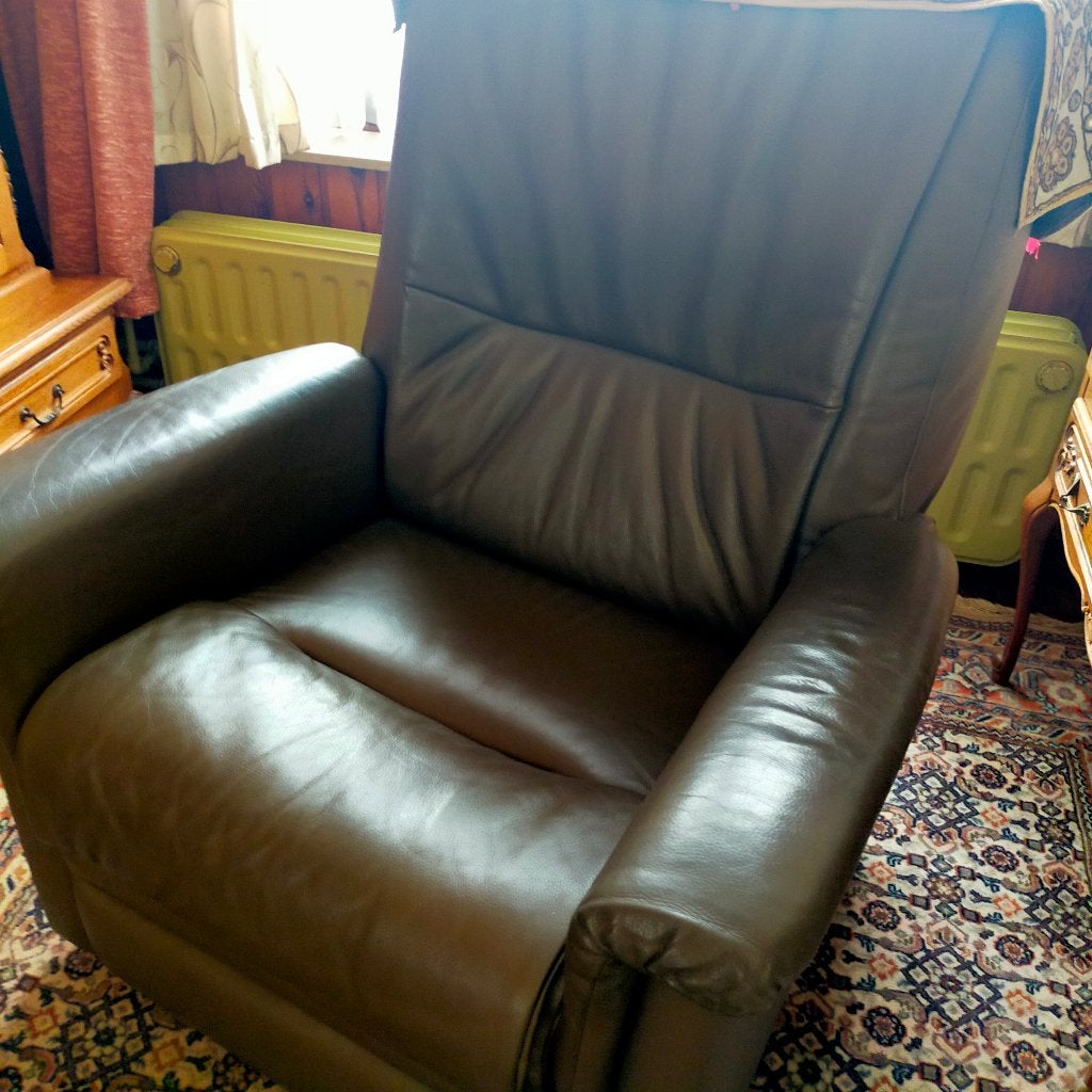 Relaxfauteuil, Huis en Inrichting, Ophalen, Gebruikt, Leer
