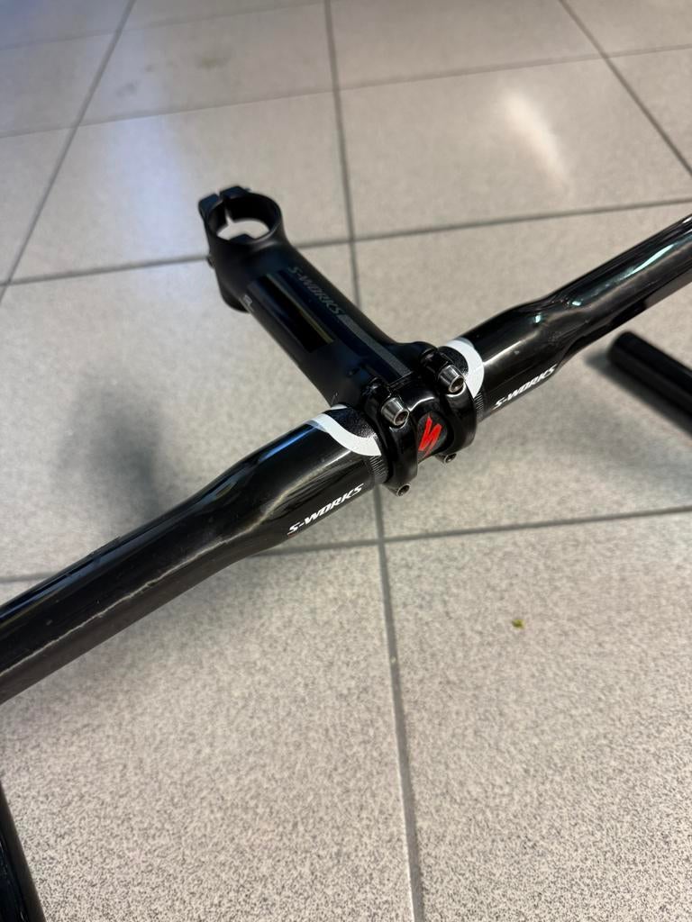 Specialized s-works SL stuur en stuurpen, Fietsen en Brommers, Fietsonderdelen, Ophalen, Zo goed als nieuw, Stuur, Carbon