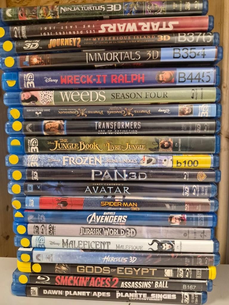 3D blu-ray films, Enlèvement ou Envoi, Utilisé