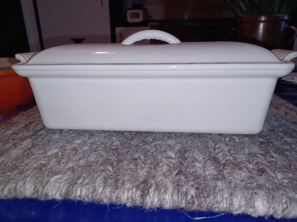 Witte gietijzeren Le Creuset Terrine – Patépot, Ophalen, Gietijzer, Met deksel, Overige typen
