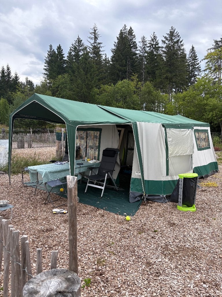 Roadmaster Midi S vouwwagen met luifel + dakkoffer, Caravanes & Camping, Caravanes pliantes, Autres marques, Présent, Jusqu'à 2