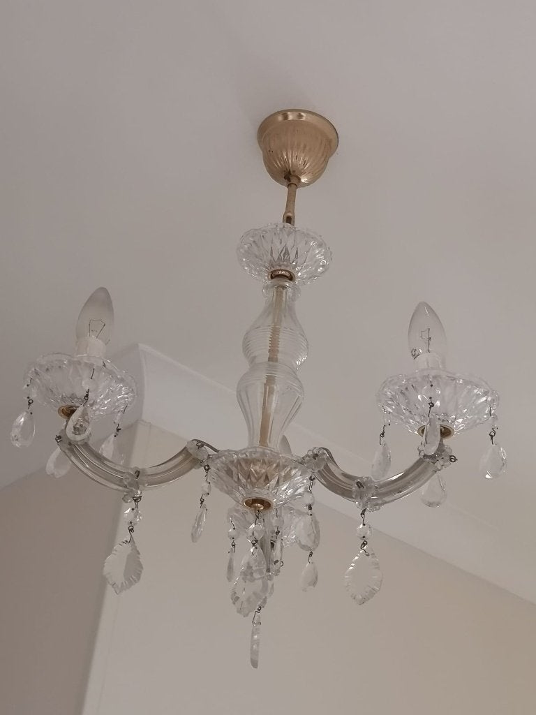 Lustre en verre, Ophalen, Glas
