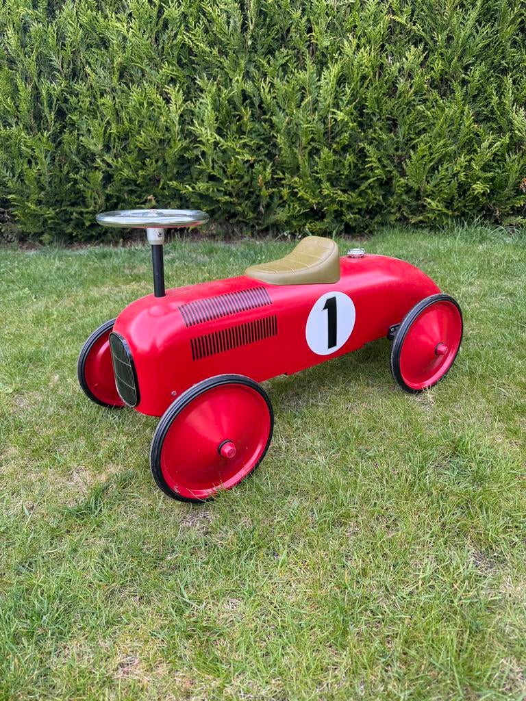Goki race trapauto rood, Ophalen, Zo goed als nieuw, Loopvoertuig