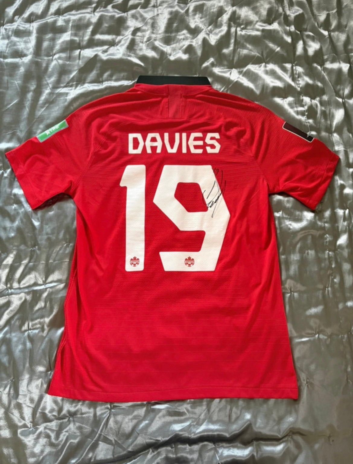 Matchworn Davies Canada, Sport en Fitness, Voetbal, Ophalen of Verzenden, Zo goed als nieuw, Shirt