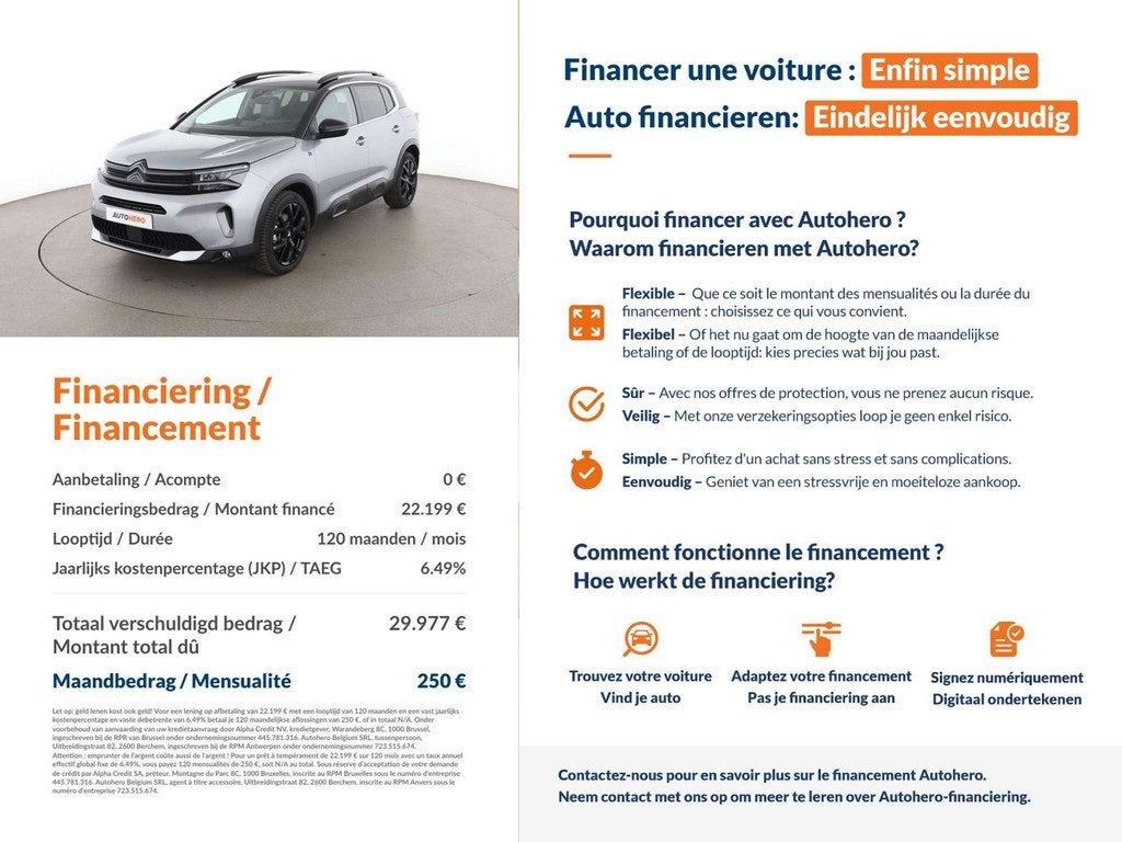 Citroën C5 Aircross 1.6 Plug-in Hybrid ë-Series, Autos, Citroën, Argent ou Gris, Achat, Electronic Stability Program (ESP), C5 Aircross