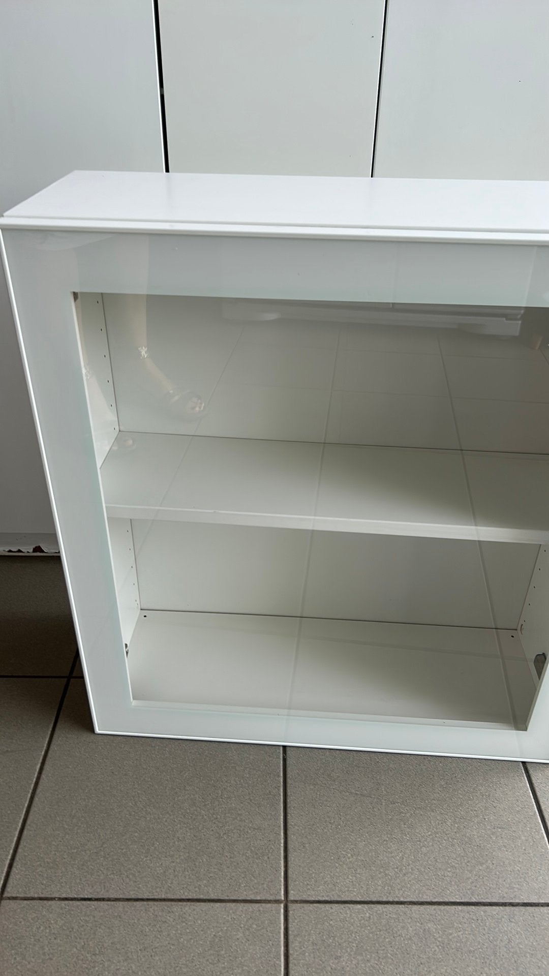 IKEA BESTÅ Vitrinekast / Wandkast wit met GLASSVIK, Ophalen, Gebruikt, Glas