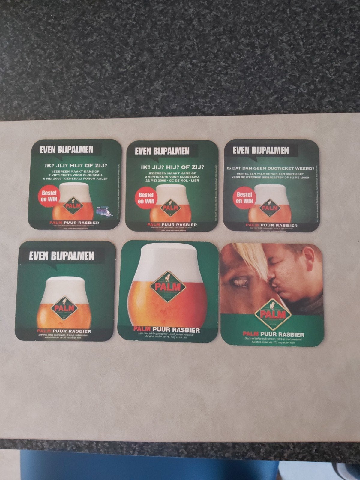 Palm puur rasbier 6 bierviltjes, Ophalen of Verzenden