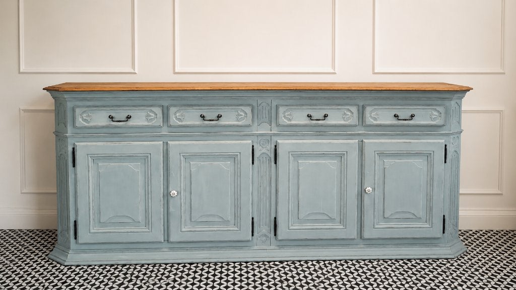 Buffet vintage unique et restylé — style campagnard français, Enlèvement