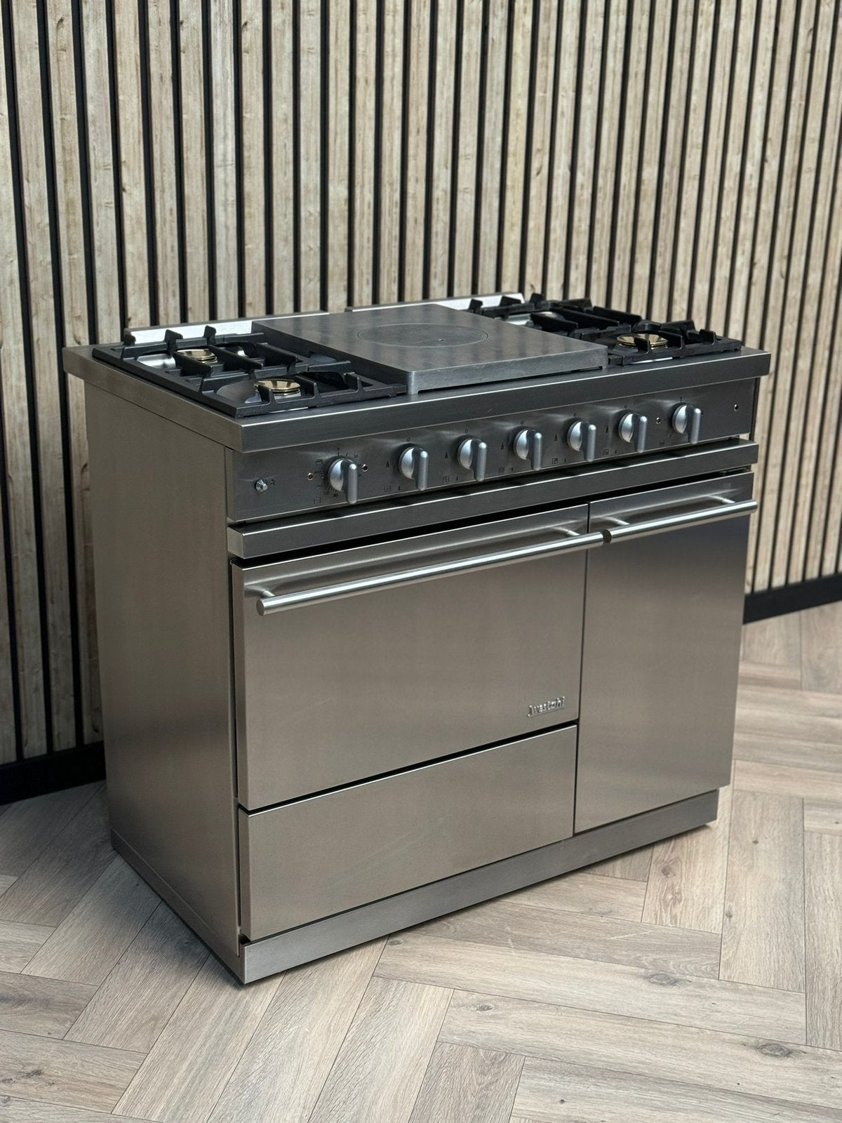 Lacanche Inox 100cm Gas + Hete Lucht + Coup de Feu, Electroménager, Enlèvement ou Envoi, Comme neuf, Gril, Électrique