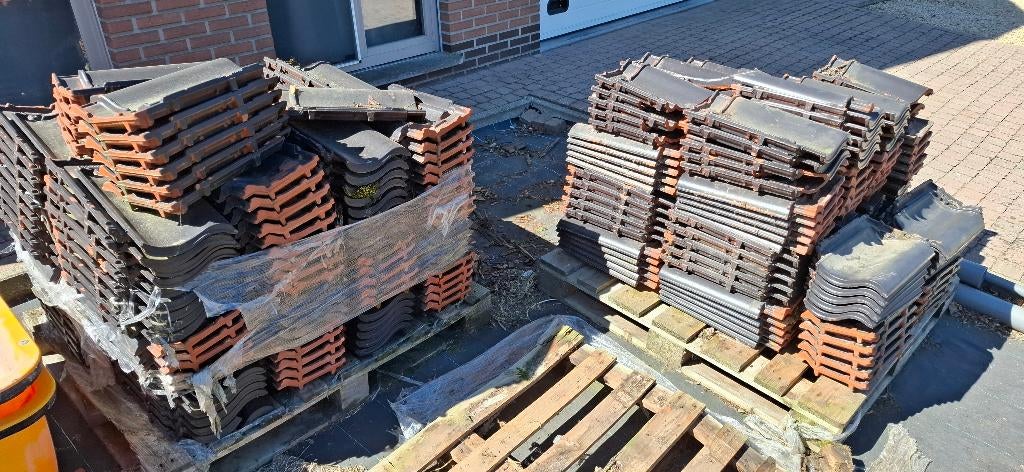 Dakpannen, Doe-het-zelf en Bouw, Ophalen, Gebruikt, Steen of Klei, Zwart