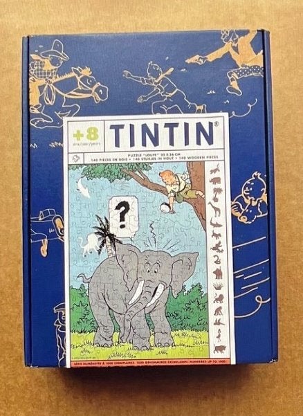 Puzzle Tintin "Loupe et l'éléphant" - Pièces en bois !, Hobby en Vrije tijd, Denksport en Puzzels, Verzenden, Legpuzzel