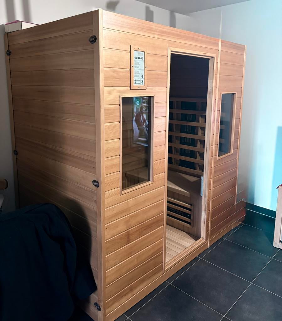 Infrarood 4 persoons sauna in TOP STAAT, Ophalen, Zo goed als nieuw, Infrarood, Complete sauna