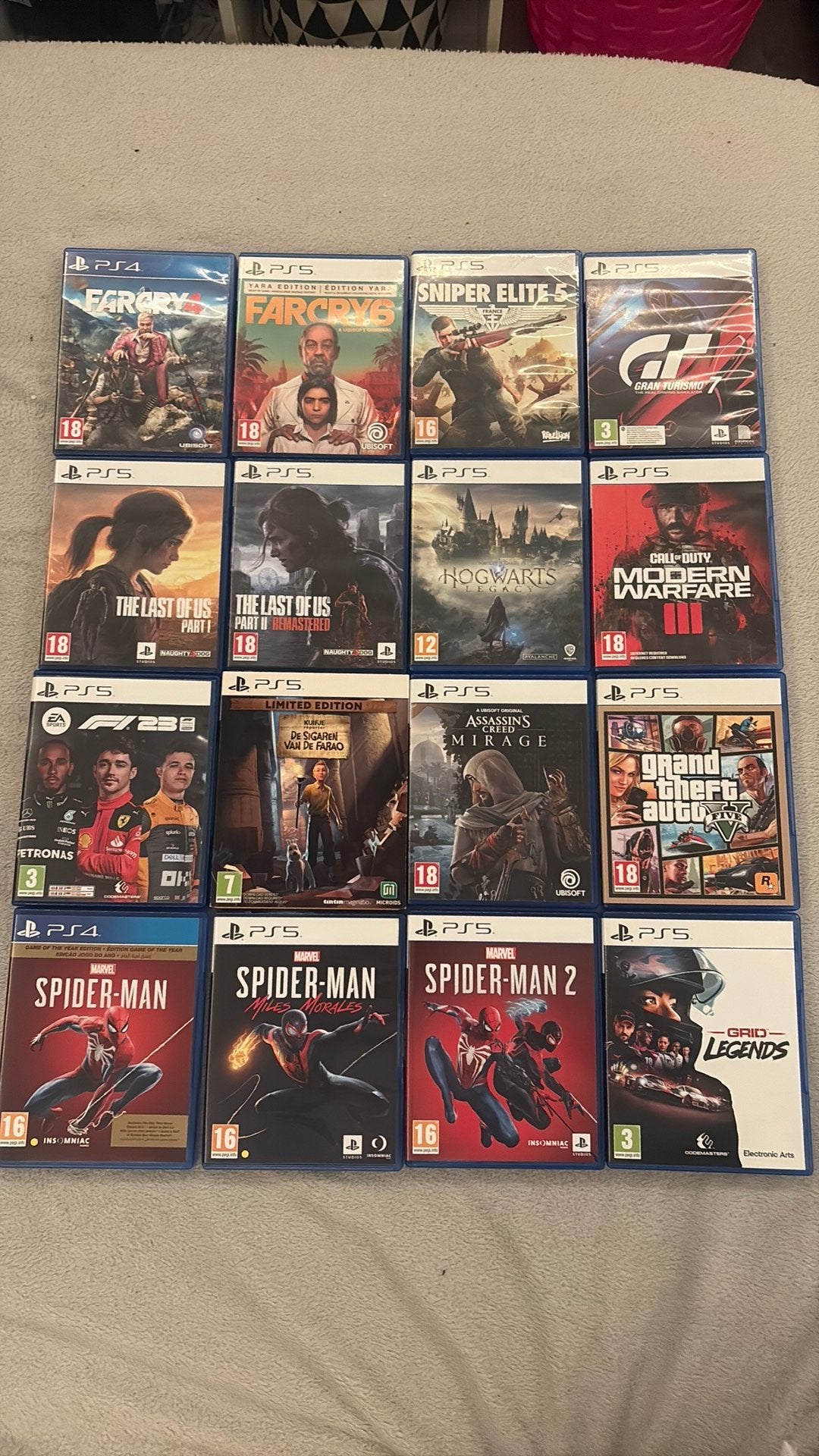 16 ps5/ps4 spelletjes (kijk beschrijving), Enlèvement ou Envoi, Comme neuf