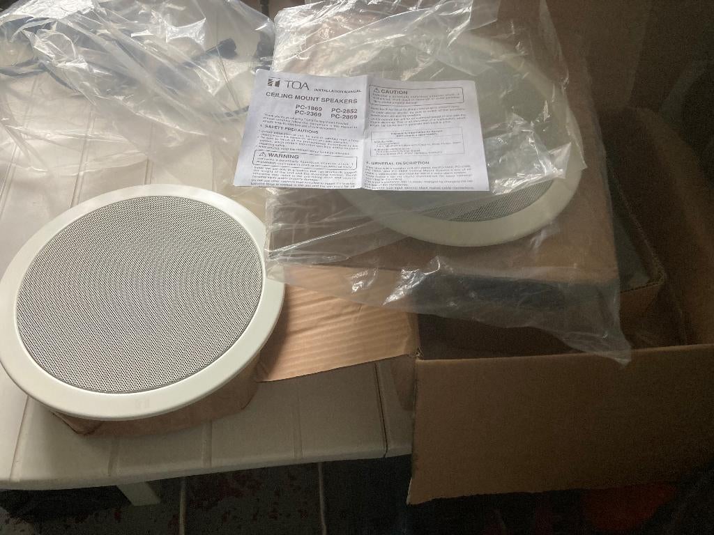 3 x Enceintes encastrables (NEUVES), Nieuw, Minder dan 60 watt, Front, Rear of Stereo speakers, Ophalen