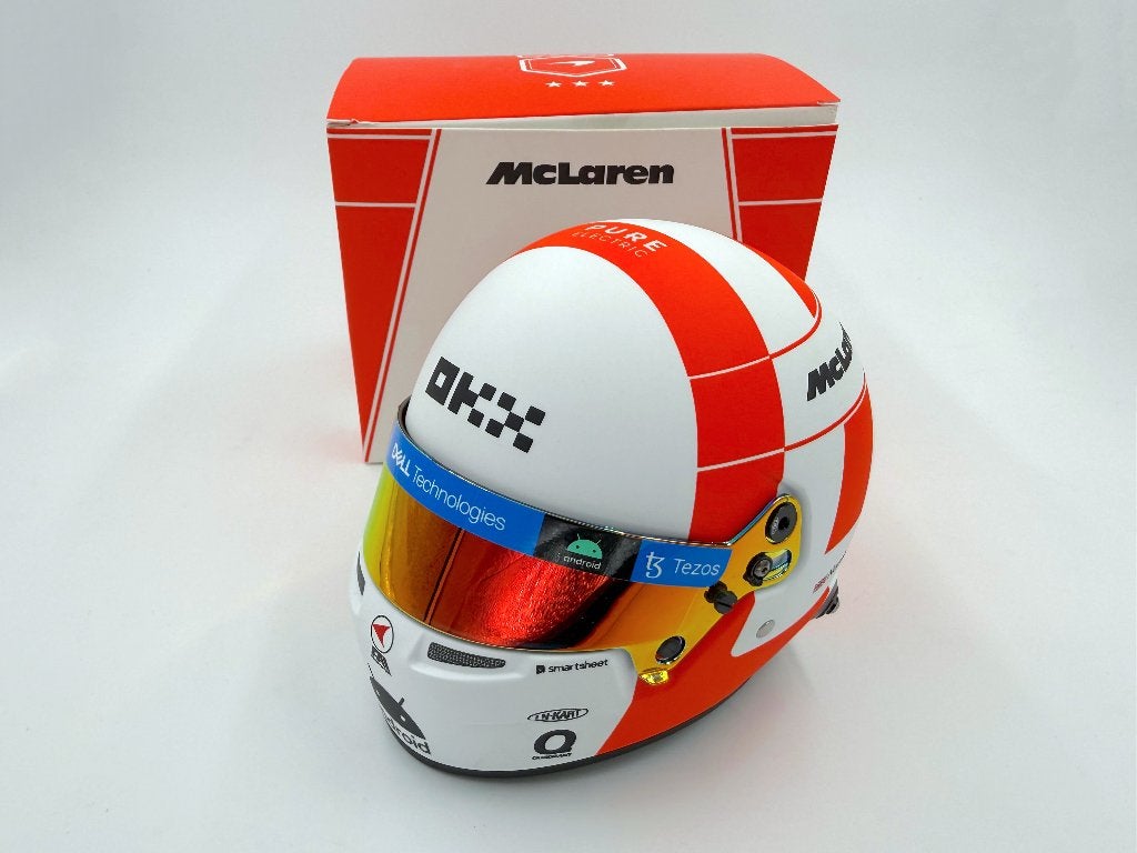1/2 helmet casque F1 Norris 2023 Monaco (McLaren), Collections, Enlèvement ou Envoi
