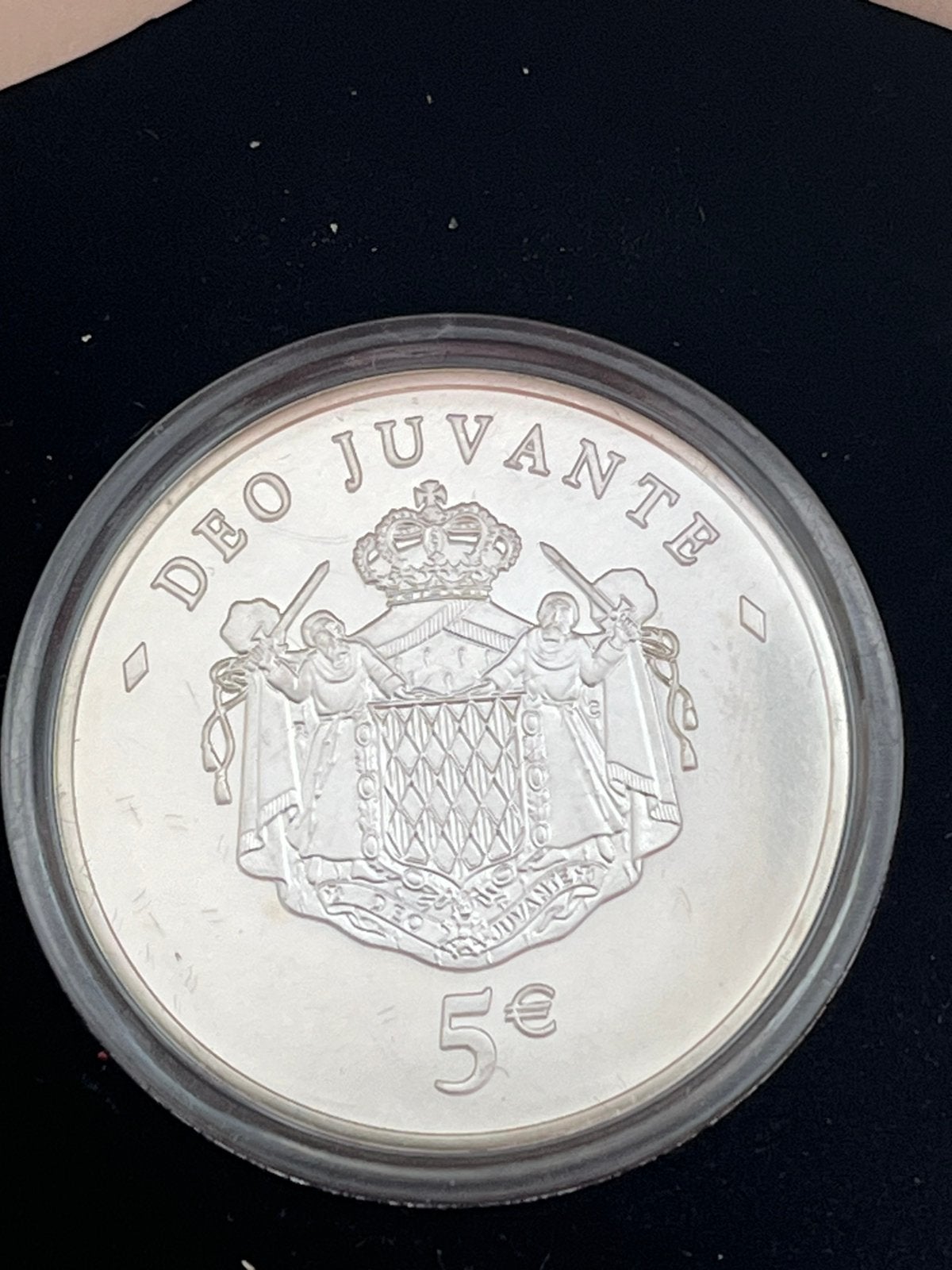 Monaco 5€ 2008 Proof in doosje, Ophalen, Zilver, 5 euro, Losse munt