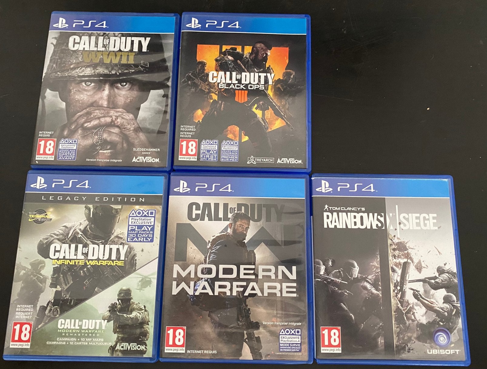 Lot Call of duty + R6 pour playstation 4, Consoles de jeu & Jeux vidéo, Enlèvement ou Envoi, Comme neuf