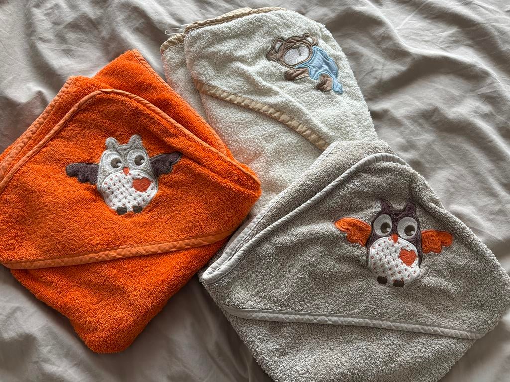 3 badcapes, Kinderen en Baby's, Ophalen, Gebruikt, Jongetje of Meisje