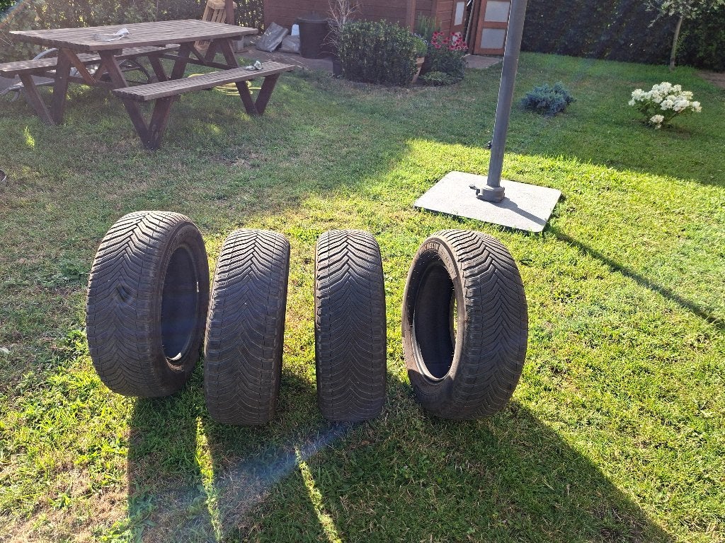 set 4 autobanden Michelin crossclimate 195/60 R15, Auto-onderdelen, Banden en Velgen, Ophalen, Gebruikt, 15 inch, All Season
