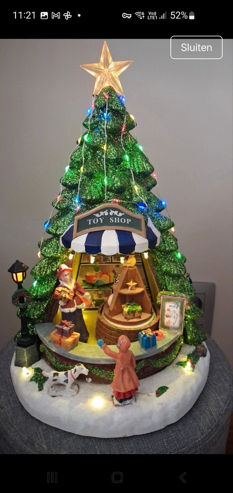 mooi kerstboom met verlichting en muziek, Ophalen of Verzenden