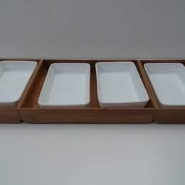 Boîte en bamboo pour apértitif, Enlèvement, Utilisé