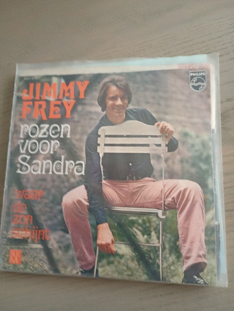 Jimmy Frey - Rozen voor Sandra, En néerlandais, Enlèvement ou Envoi, Pochette photo, 7 inch