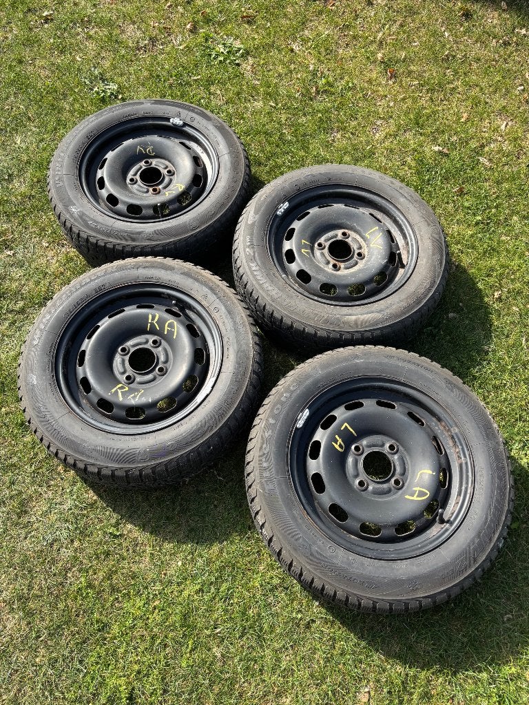 4 winter banden 175/65 r14 met 4 velgen, Ophalen, 14 inch, Gebruikt, 175 mm