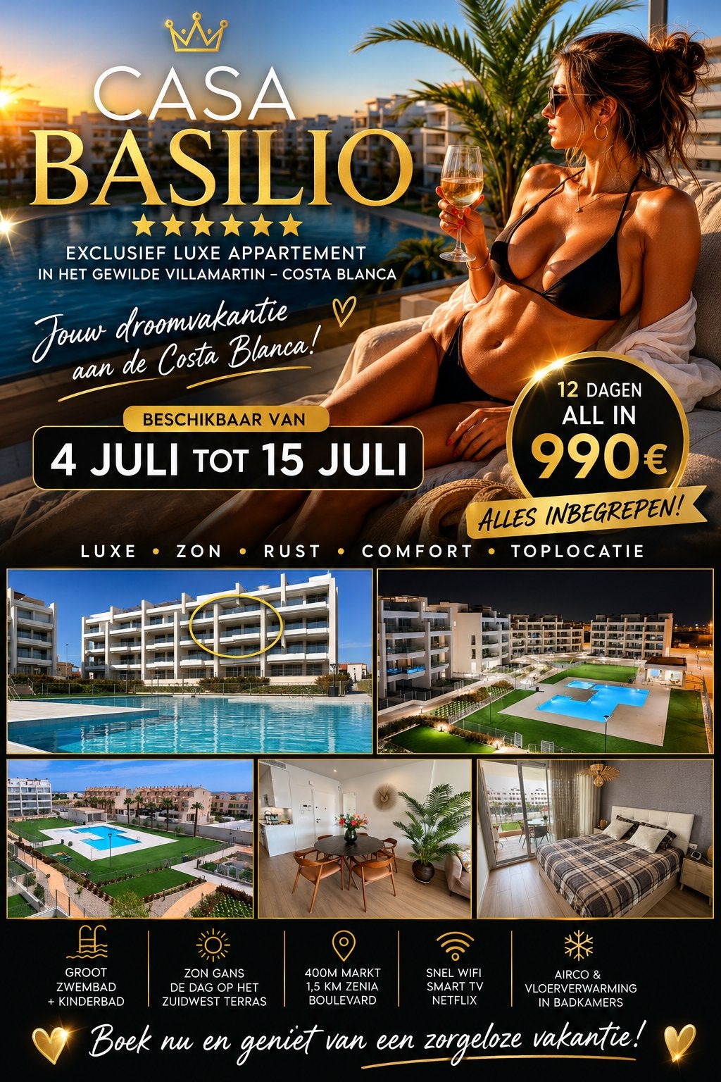 Charmant en luxe appartement aan de Costa Blanca Zuid!, Vakantie, Vakantiehuizen | Spanje, Zwembad, Costa Blanca, Appartement