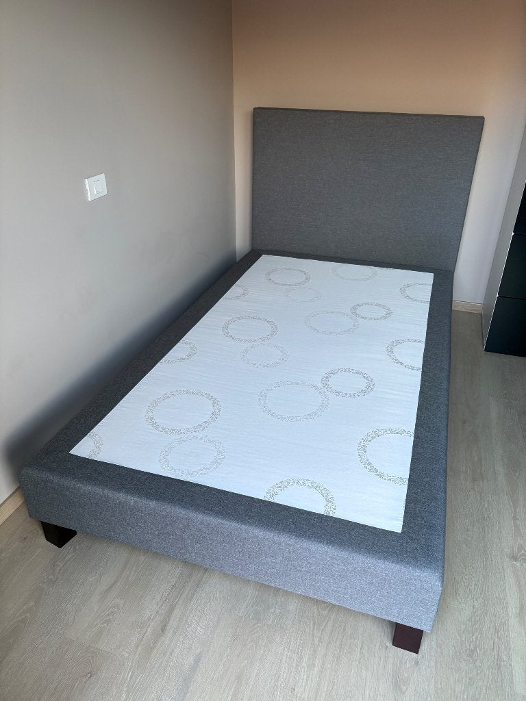 Boxspring 120x210cm, Maison & Meubles, Chambre à coucher | Lits boxsprings, Neuf, 120 cm, 210 cm, Queen size, Gris, Enlèvement