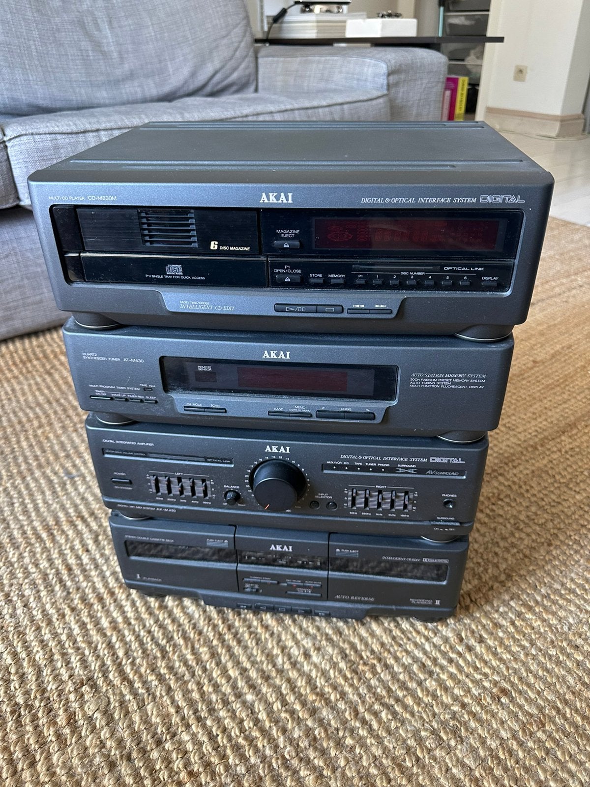 Akai M830 stereo toren, Audio, Tv en Foto, Ophalen, Gebruikt, Akai