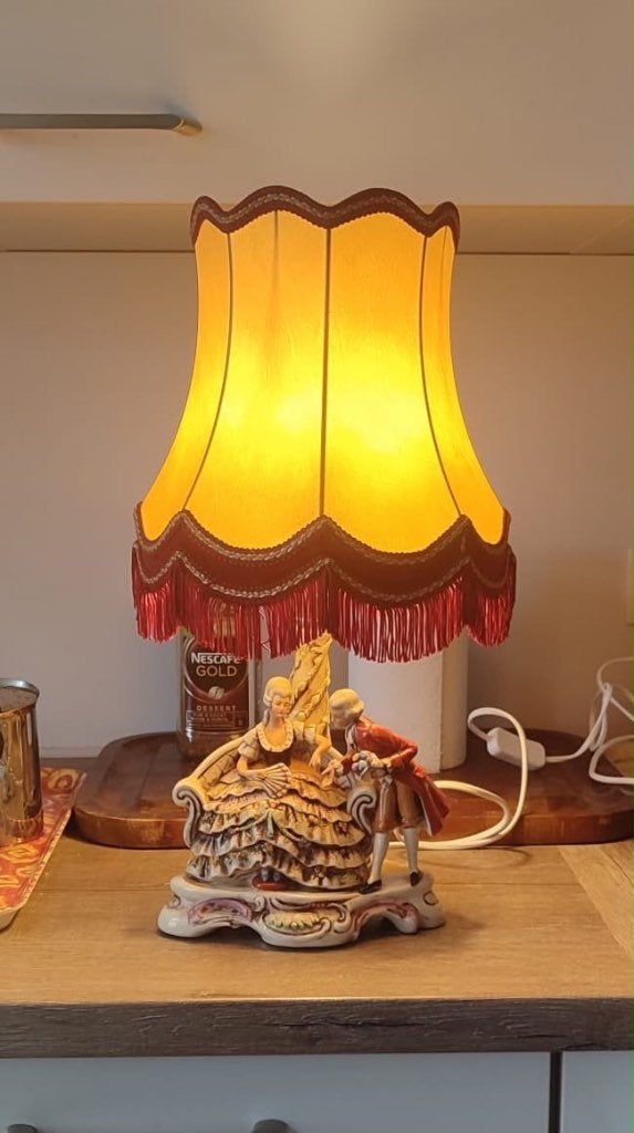 Lampe de table vintage en porcelaine, Antiquités & Art, Enlèvement
