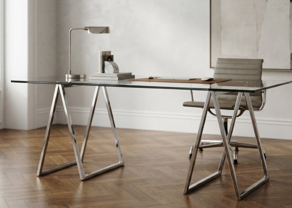 Vintage Mid-Century Design Bureau, Huis en Inrichting, Vintage, Ophalen, Gebruikt, Glas