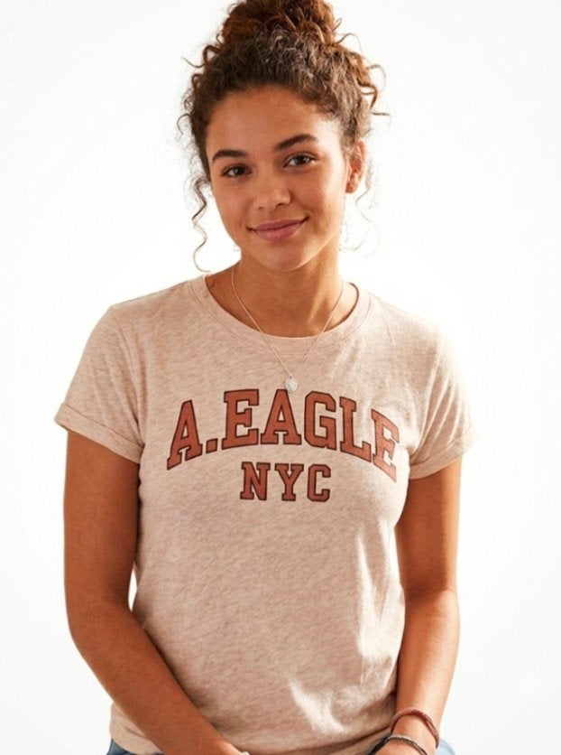 T-shirt American Eagle tqllq S, Kleding | Dames, Ophalen, American Eagle, Beige, Korte mouw