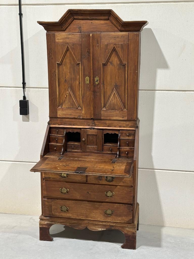 Antieke secretaire boekenkast, Antiek en Kunst, Ophalen of Verzenden