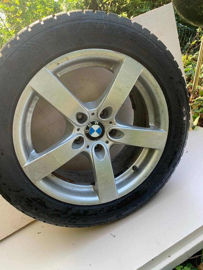 4 WinterBanden velgen (winterset)  bmw 525 touring (2012), Ophalen, Gebruikt, 17 inch, Winterbanden
