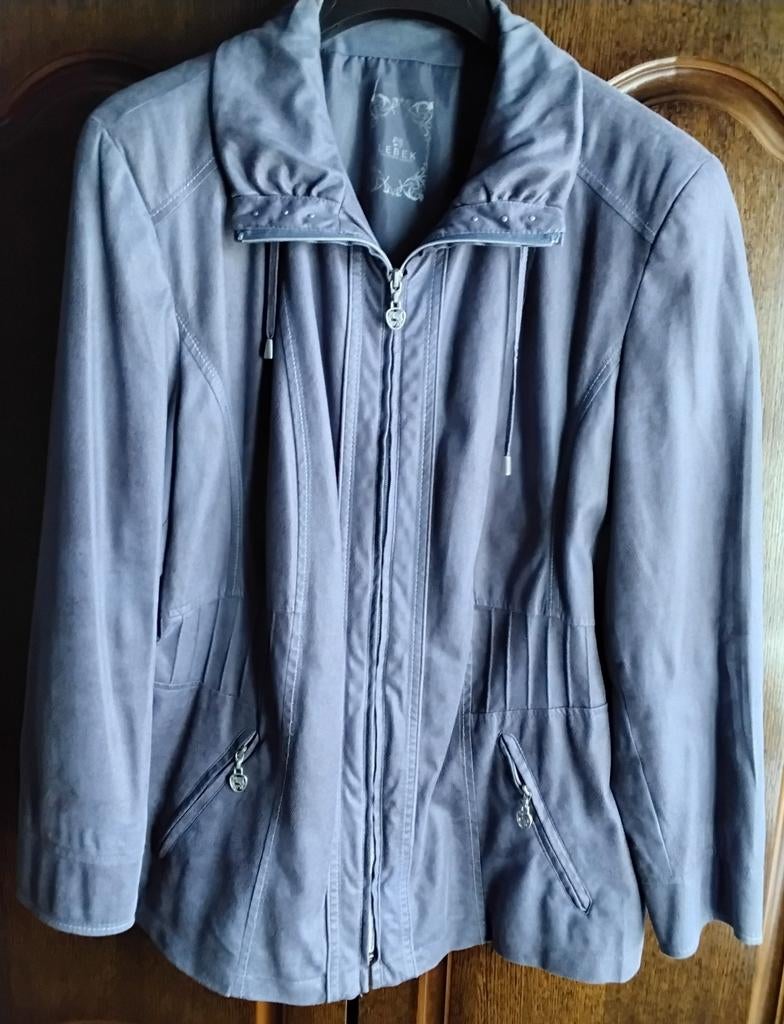 Blauw/grijze zomer jas, Ophalen, Blauw