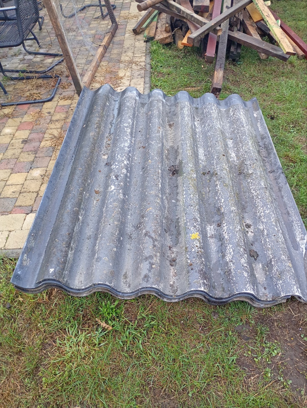 vezelcement harde golfplaten, Ophalen, Overige materialen, Golfplaat, Grijs