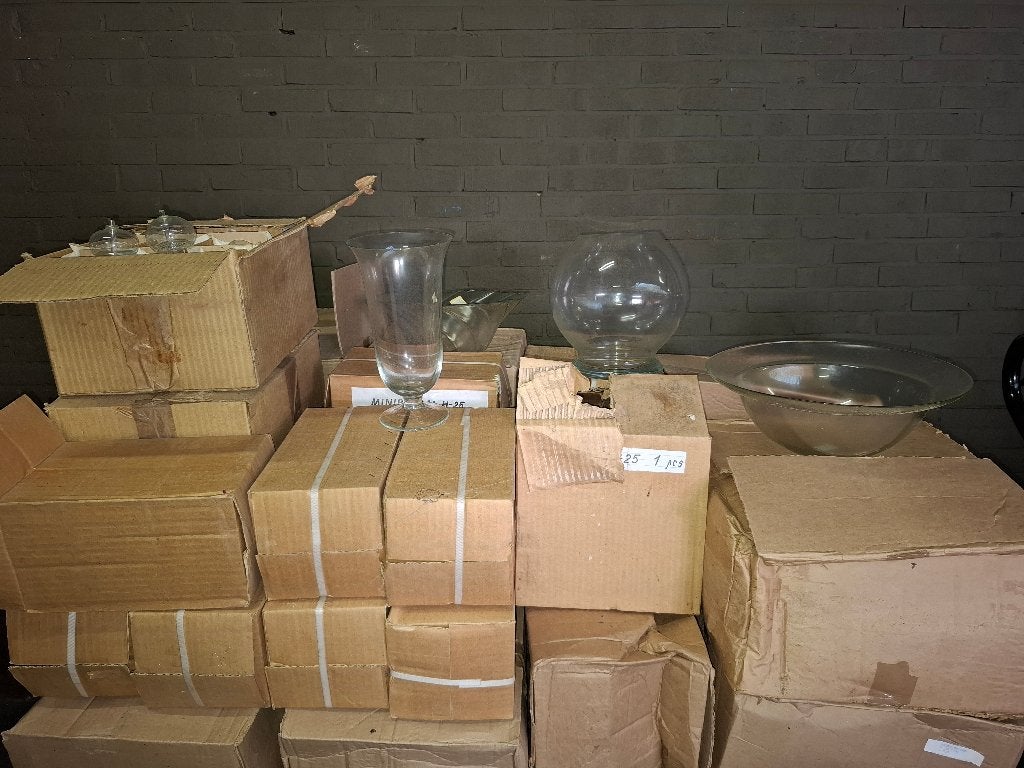 Grote Restpartij Decoratie Glaswerk (232-delig), Ophalen, Nieuw, Transparant, Glas