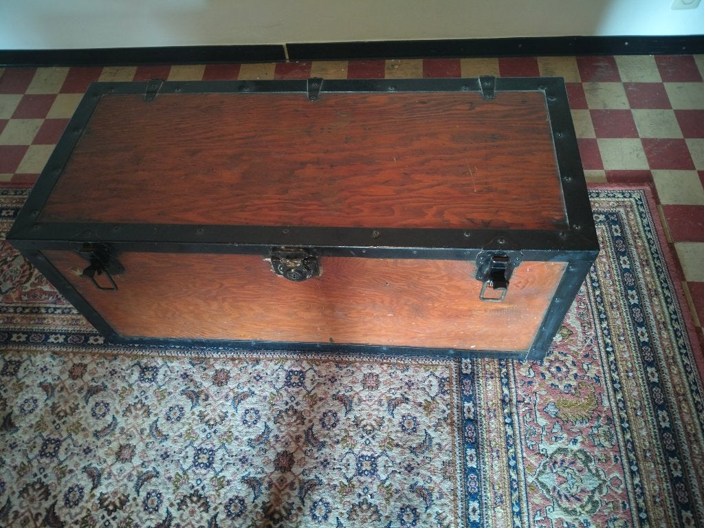 Originele miltaire kist met loading plan 1943, Verzamelen, Ophalen, Landmacht, Kist of Geocache